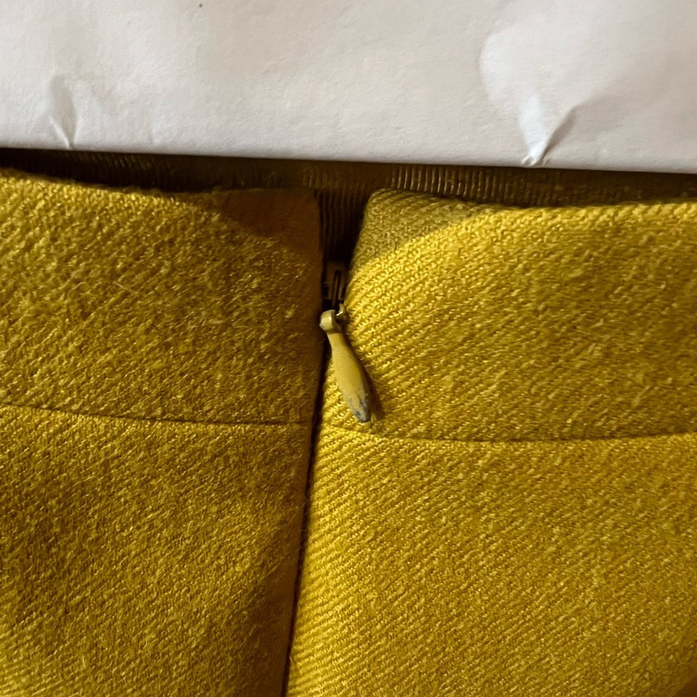 J. Crew Elegant Yellow Pencil Skirt 00P Donate - Picture 5 of 15